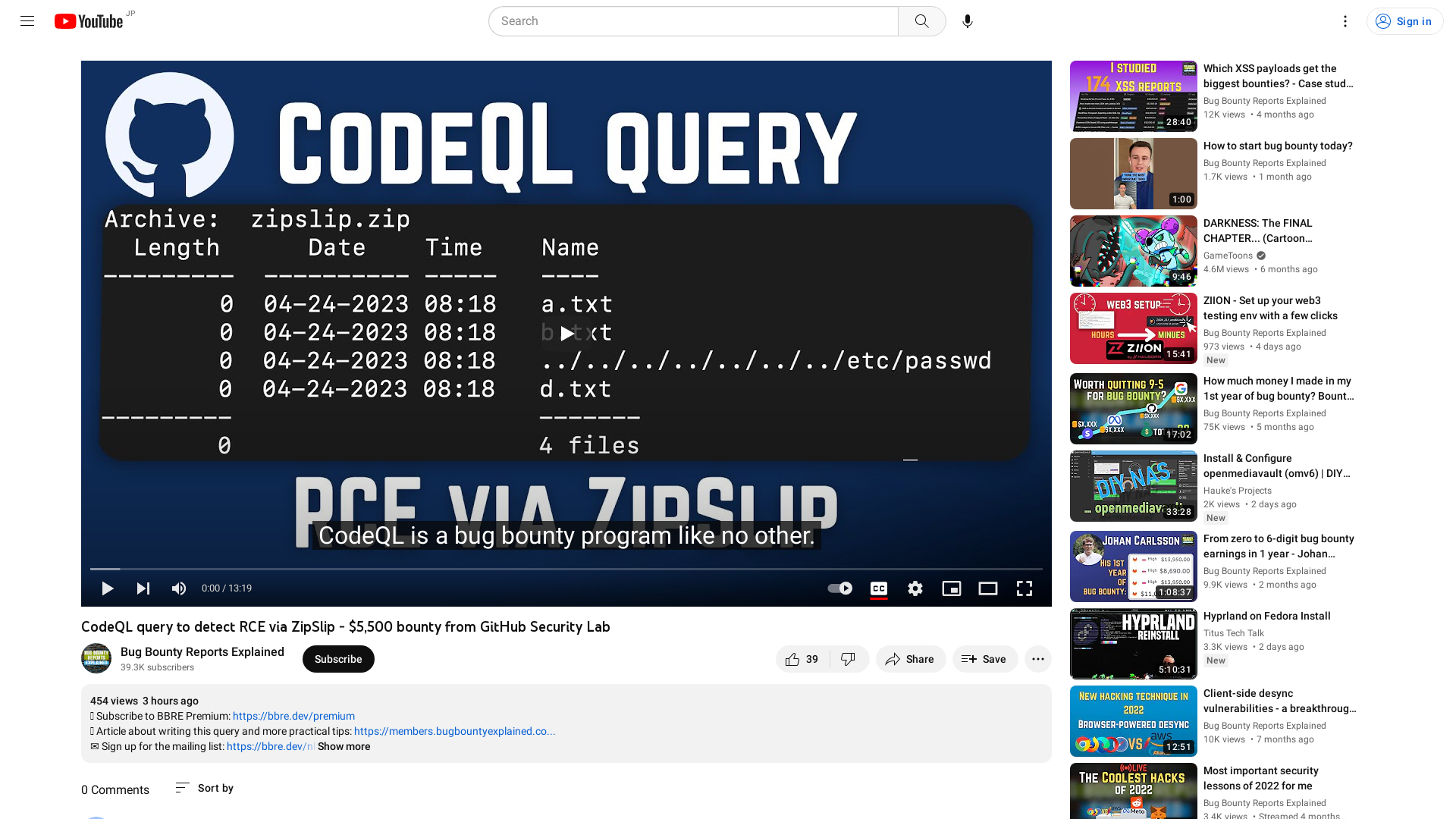 CodeQL query to detect RCE via ZipSlip - $5,500 bounty from GitHub Security Lab - YouTube