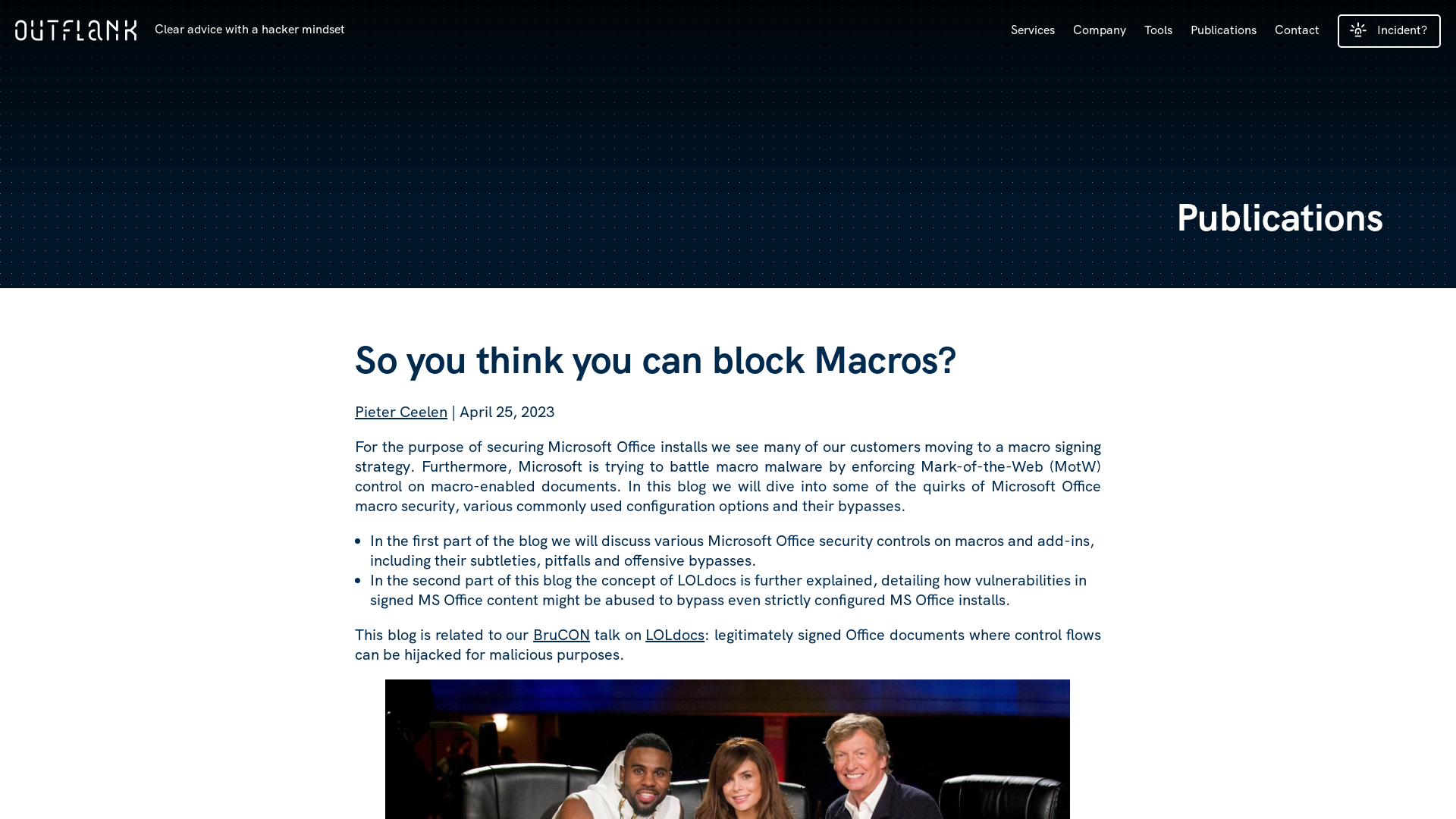 So you think you can block Macros? | Outflank