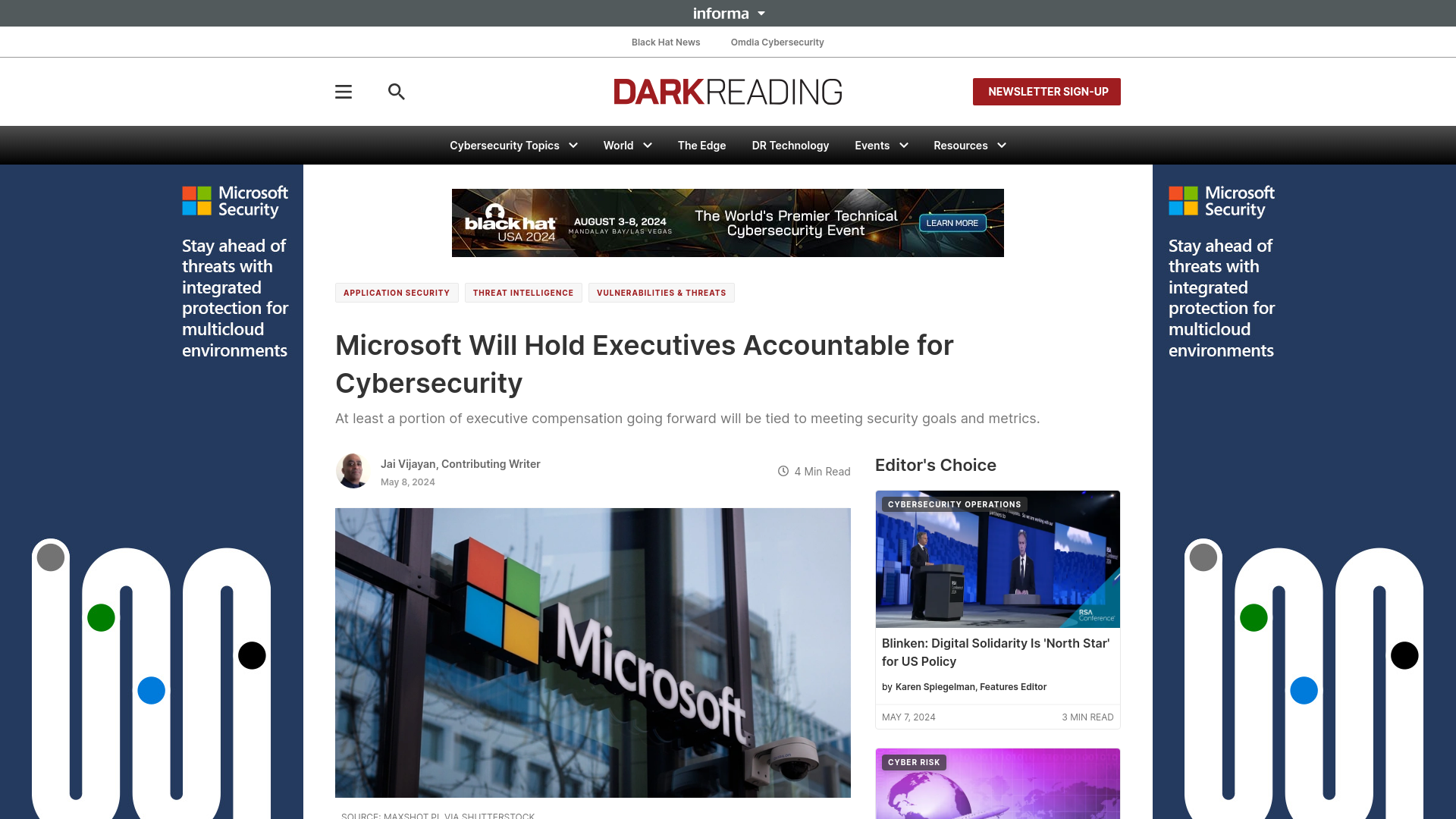 Microsoft Will Hold Execs Accountable for Cybersecurity
