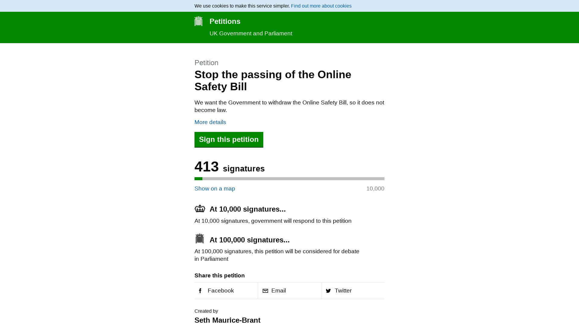 Stop the passing of the Online Safety Bill - Petitions