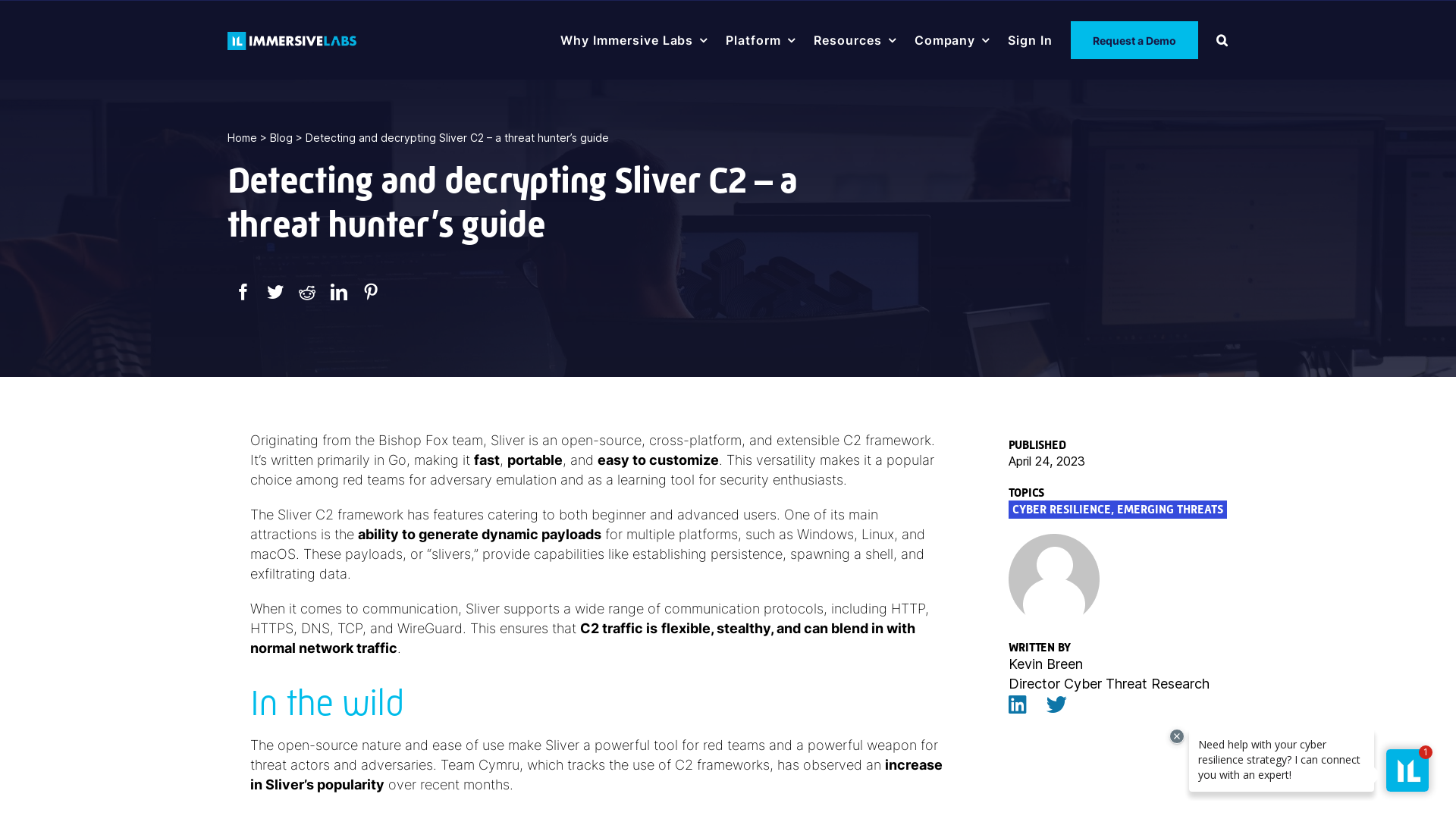 Detecting and decrypting Sliver C2 – a threat hunter's guide - Immersive Labs