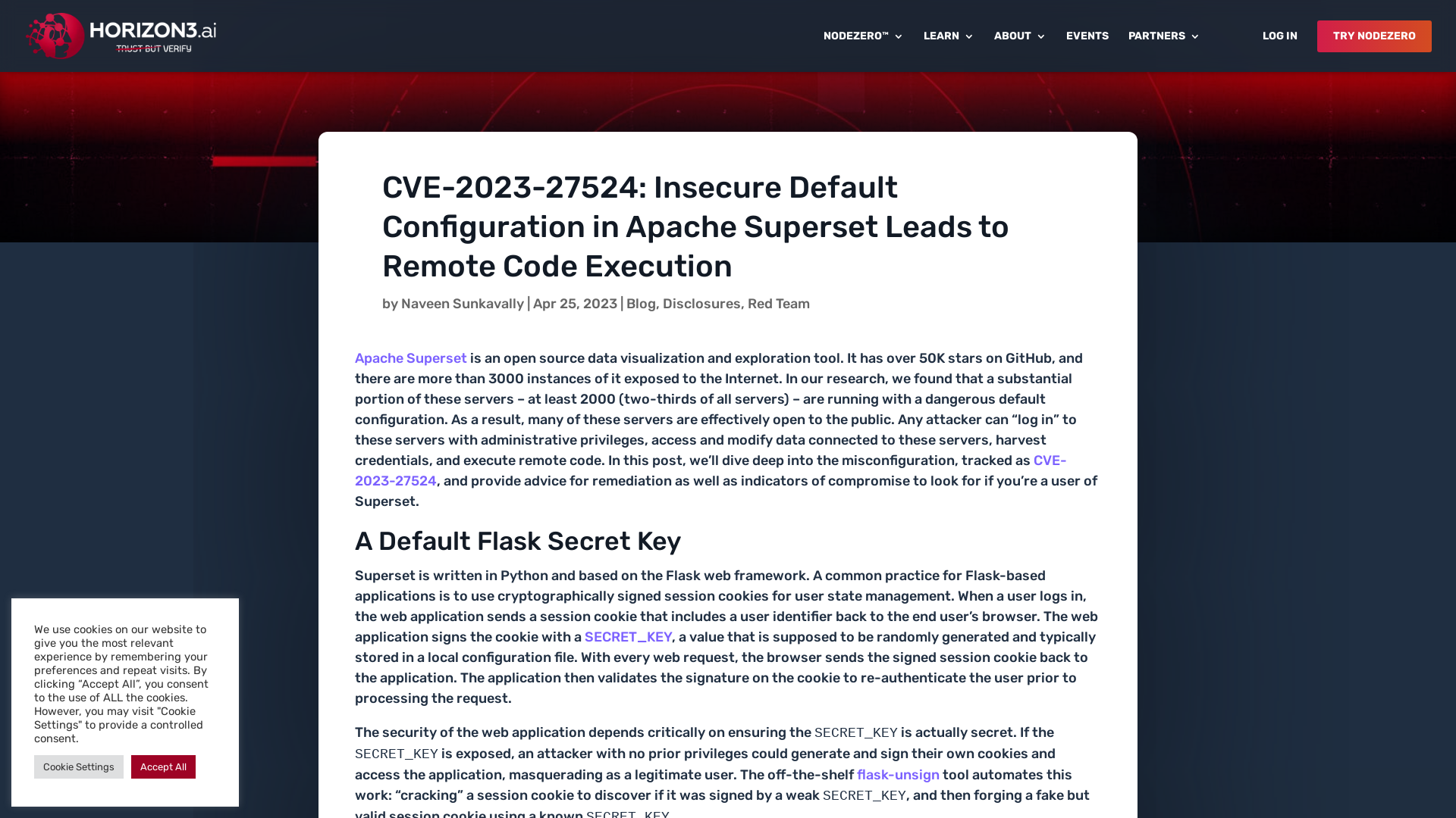 CVE-2023-27524: Insecure Default Configuration in Apache Superset Leads to Remote Code Execution – Horizon3.ai